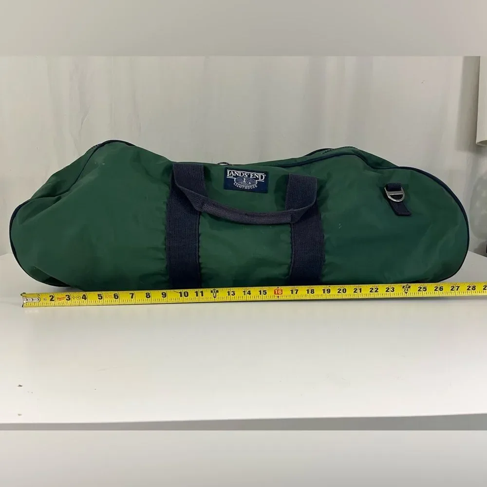 90’s Lands' End Forest Green Duffel Bag